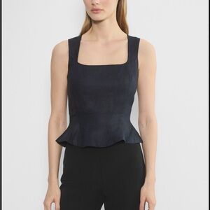 Wilfred blue linen Sleeveless Top peplum